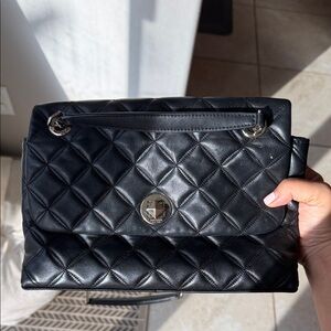 Kate spade Black Quilted Leather Shoulder Bag